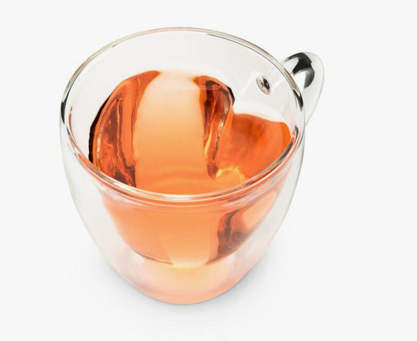 Kendall Heart Double Walled Glass Tea Mug