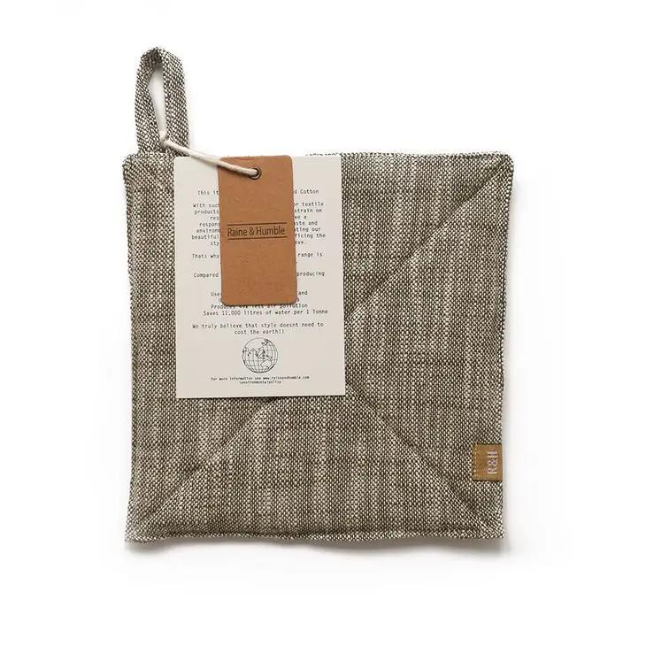 Chambray Trivet Potholder Khaki Green