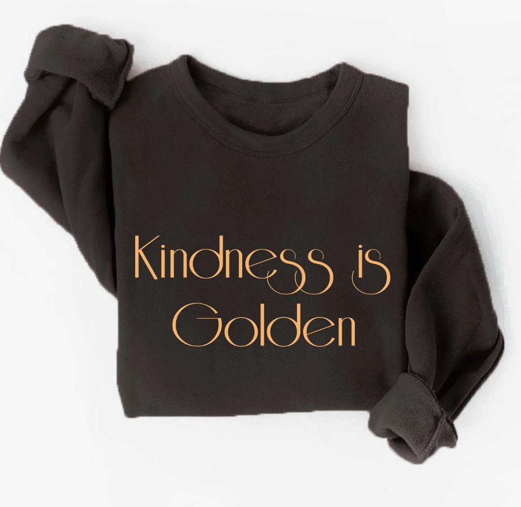 Kindness is Golden Fleece Pullover | Black