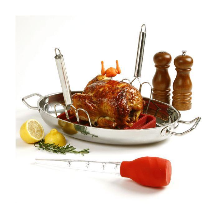 Stand Up Baster with Cleaning Brush Kitchen Tools & Utensils Stand Up Baster with Cleaning Brush