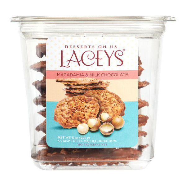 Lacey's Crisp Toffee Wafer Cookies | Macadamia Milk Chocolate