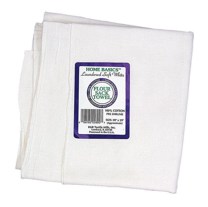Laundered Soft White Flour Sack Towel Laundered Soft White Flour Sack Towel