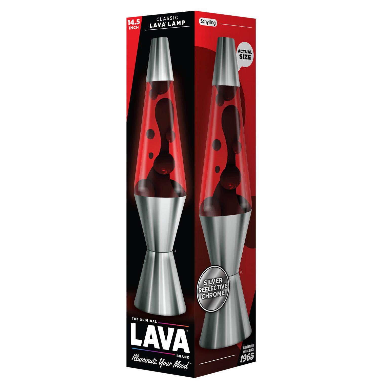 LAVA™ Lava Lamp Chrome Plated Crimson LAVA™ Lava Lamp Chrome Plated Crimson