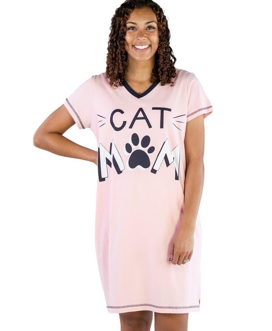 Lazy One Cat Mom Sleep Nightshirt Lazy One Cat Mom Sleep Nightshirt