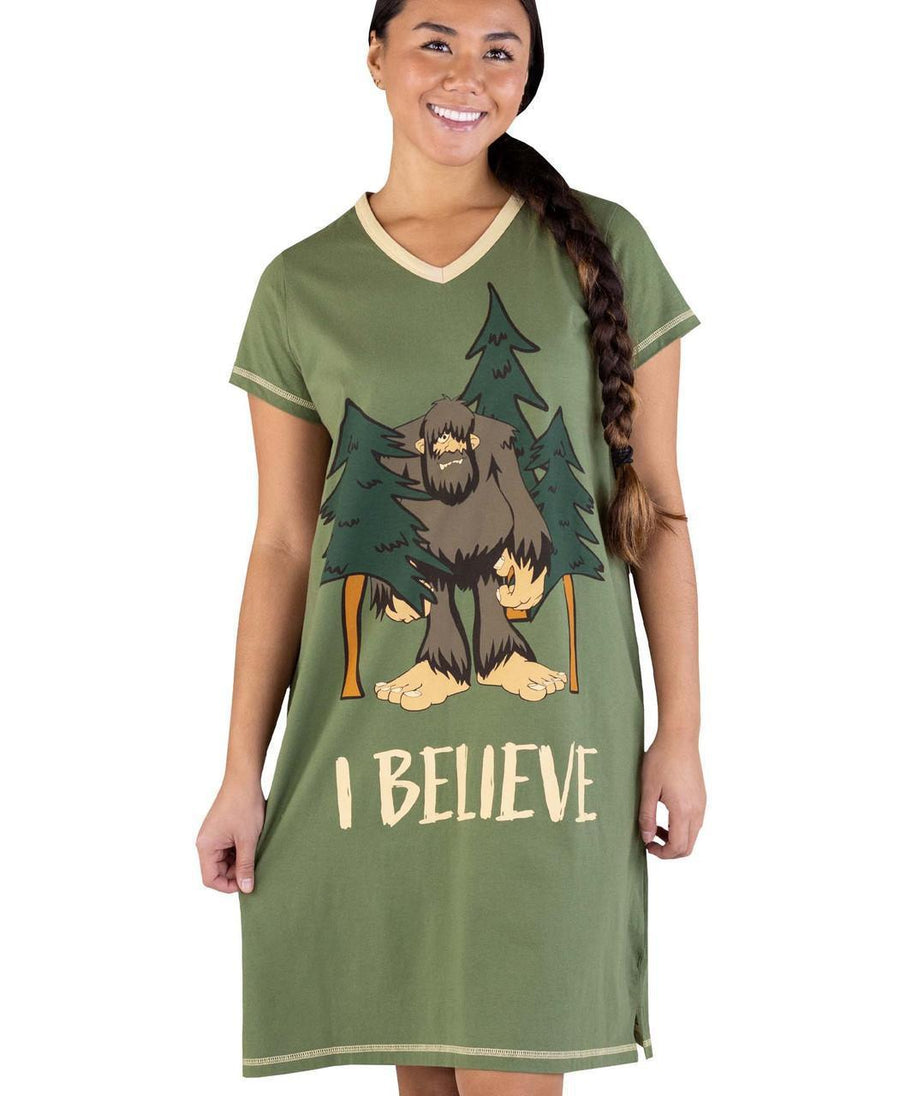 Lazy One I Believe Bigfoot Sleep Nightshirt Lazy One I Believe Bigfoot Sleep Nightshirt