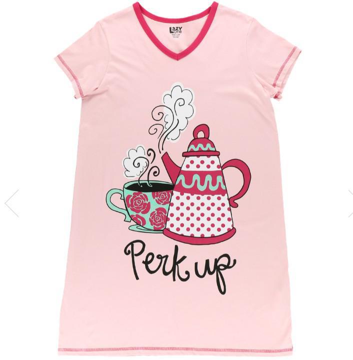 Lazy One Perk Up Vneck Nightshirt Lazy One Perk Up Vneck Nightshirt