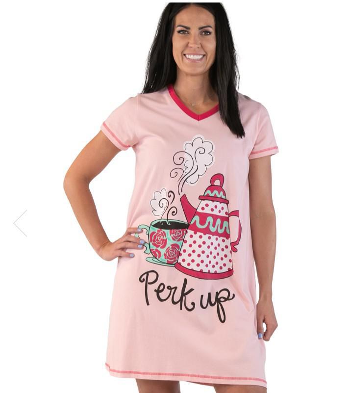 Lazy One Perk Up Vneck Nightshirt Lazy One Perk Up Vneck Nightshirt