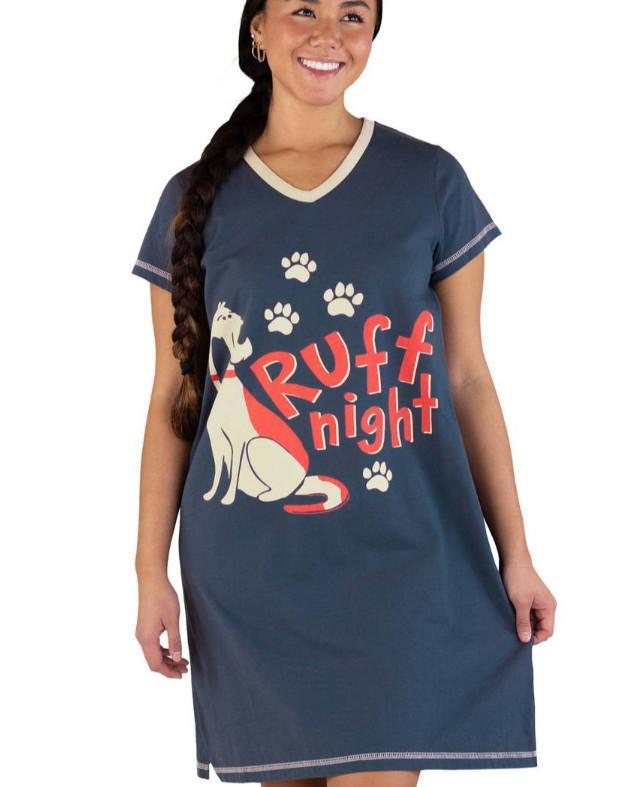 Lazy One Ruff Night Vneck Nightshirt Lazy One Ruff Night Vneck Nightshirt