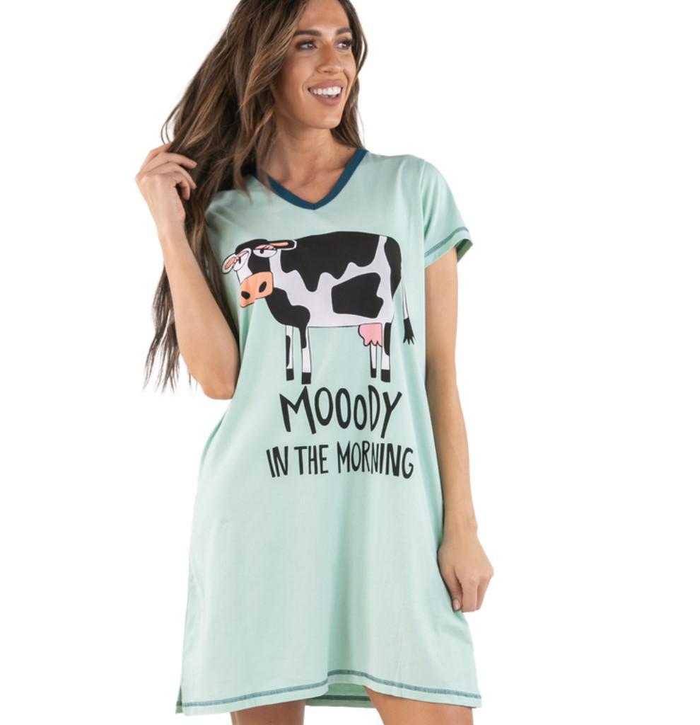 Lazy One Sleep Night Shirt | Lazy in the Morning Cow Lazy One Sleep Night Shirt | Lazy in the Morning Cow