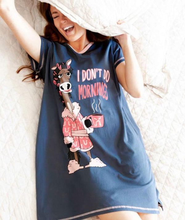 Lazy One Sleep Nightshirt | Don't Do Mornings Horse Lazy One Sleep Nightshirt | Don't Do Mornings Horse