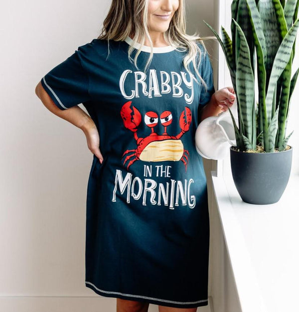 Lazy One Women's Nightshirt | Crabby In The Morning Lazy One Women's Nightshirt | Crabby In The Morning