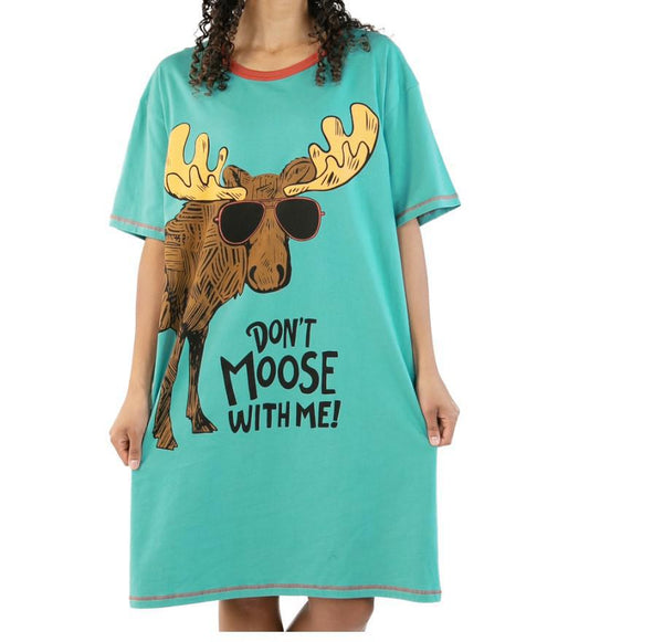 Lazy One Women's Nightshirt | Don't Moose With Me Lazy One Women's Nightshirt | Don't Moose With Me