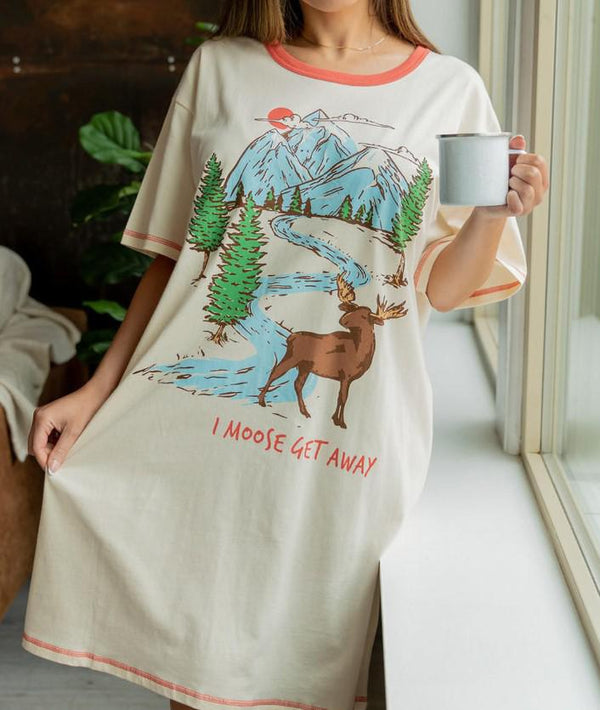 Lazy One Women's Nightshirt | I Moose Get Away Lazy One Women's Nightshirt | I Moose Get Away