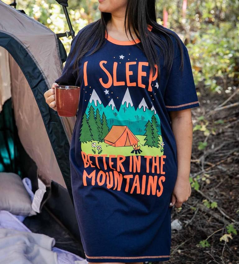 Lazy One Women's Nightshirt | Sleep Better in the Mountains Lazy One Women's Nightshirt | Sleep Better in the Mountains