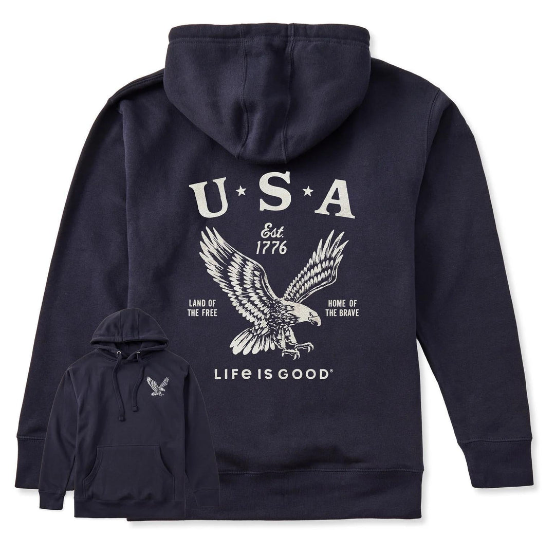 Life is Good Adult Unisex USA 1776 Eagle Every Wear Hoodie Sweatshirt Life is Good Adult Unisex USA 1776 Eagle Every Wear Hoodie Sweatshirt