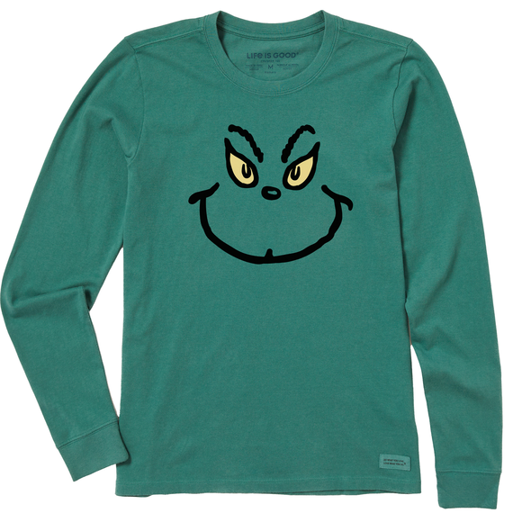 Life is Good Kids Grinch Grin Long Sleeve Crusher Tee Life is Good Kids Grinch Grin Long Sleeve Crusher Tee