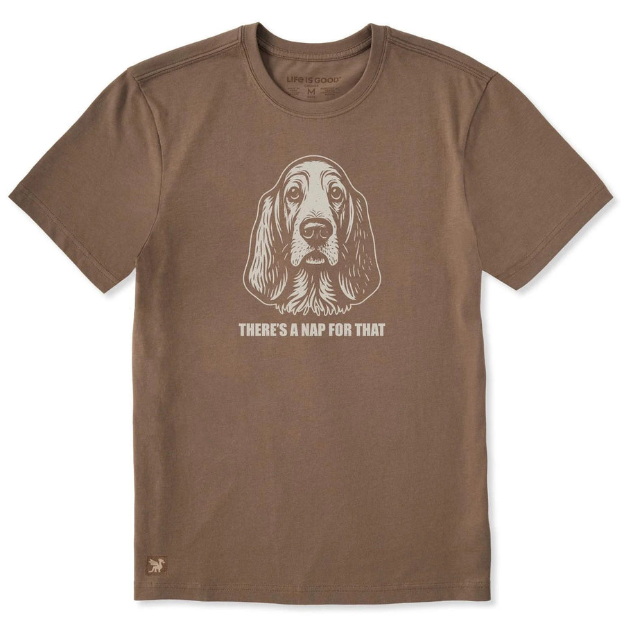 Life is Good Men's Bert's Nap for That Basset Short Sleeve Tee Life is Good Men's Bert's Nap for That Basset Short Sleeve Tee