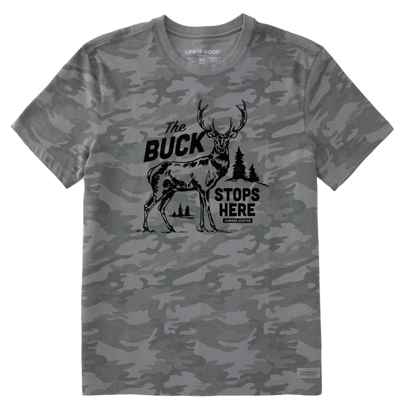 Life is Good Men's Buck Stops Here Allover Printed Crusher Tee CAMO Life is Good Men's Buck Stops Here Allover Printed Crusher Tee CAMO