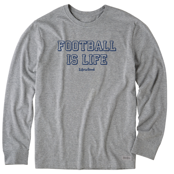 Life is Good Men's Crusher Long Sleevec T-Shirt | Football is Life