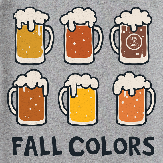 Life is Good Men's Crusher T-Shirt | Fall Colors Beer in Moss Green