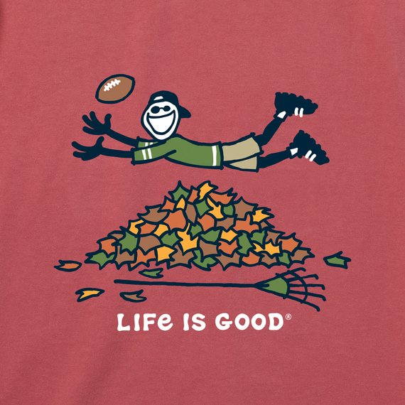 Life is Good Men's Crusher T-Shirt | Jake Rake Football