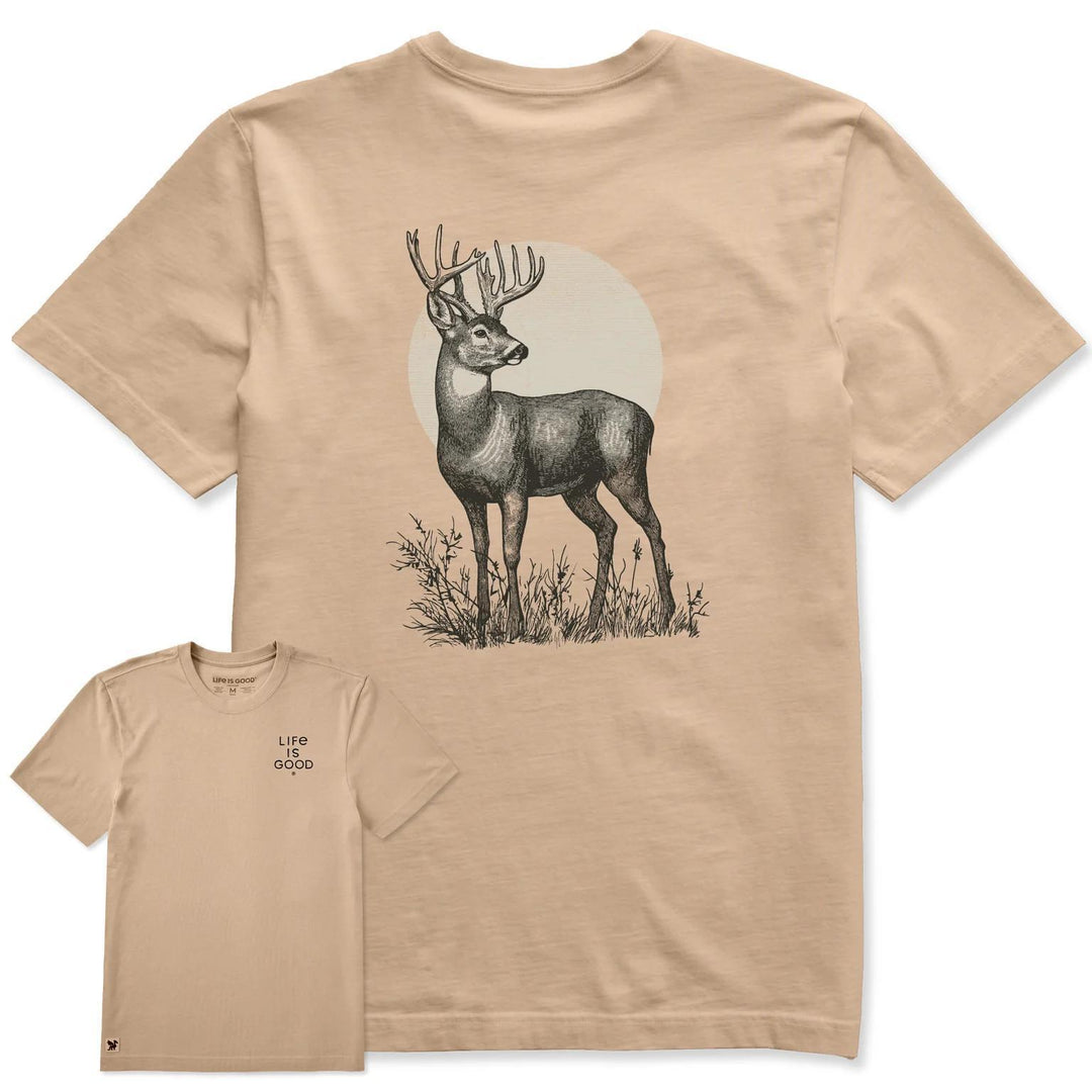 Life is Good Men's Deer Moon Short Sleeve Crusher Tee Life is Good Men's Deer Moon Short Sleeve Crusher Tee