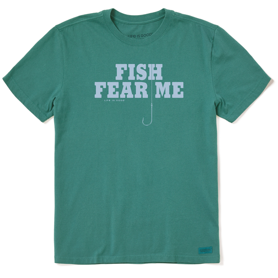 Life is Good Men's Fish Fear Me Hook Crusher Tee Life is Good Men's Fish Fear Me Hook Crusher Tee