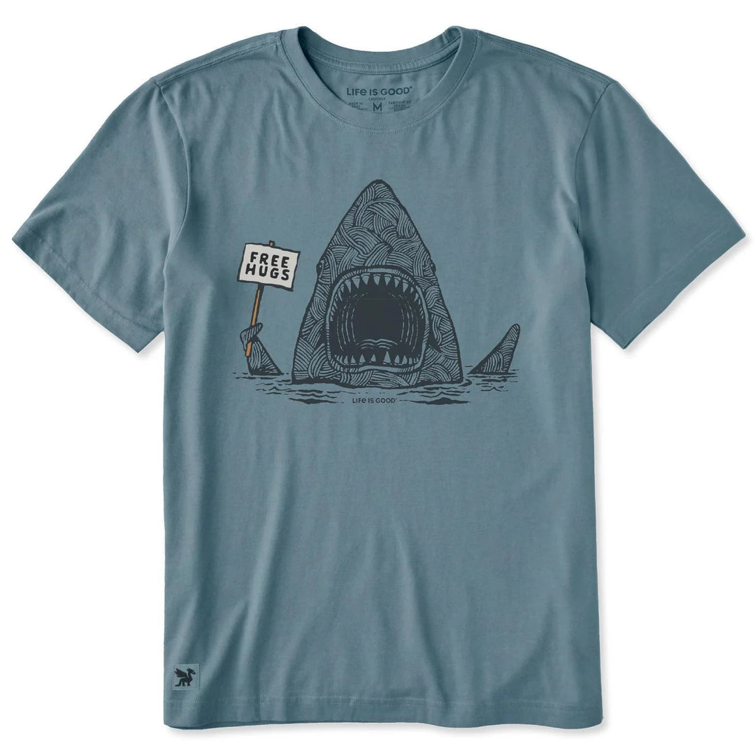 Life is Good Men's Free Hugs Shark Short Sleeve Crusher-LITE Tee Life is Good Men's Free Hugs Shark Short Sleeve Crusher-LITE Tee