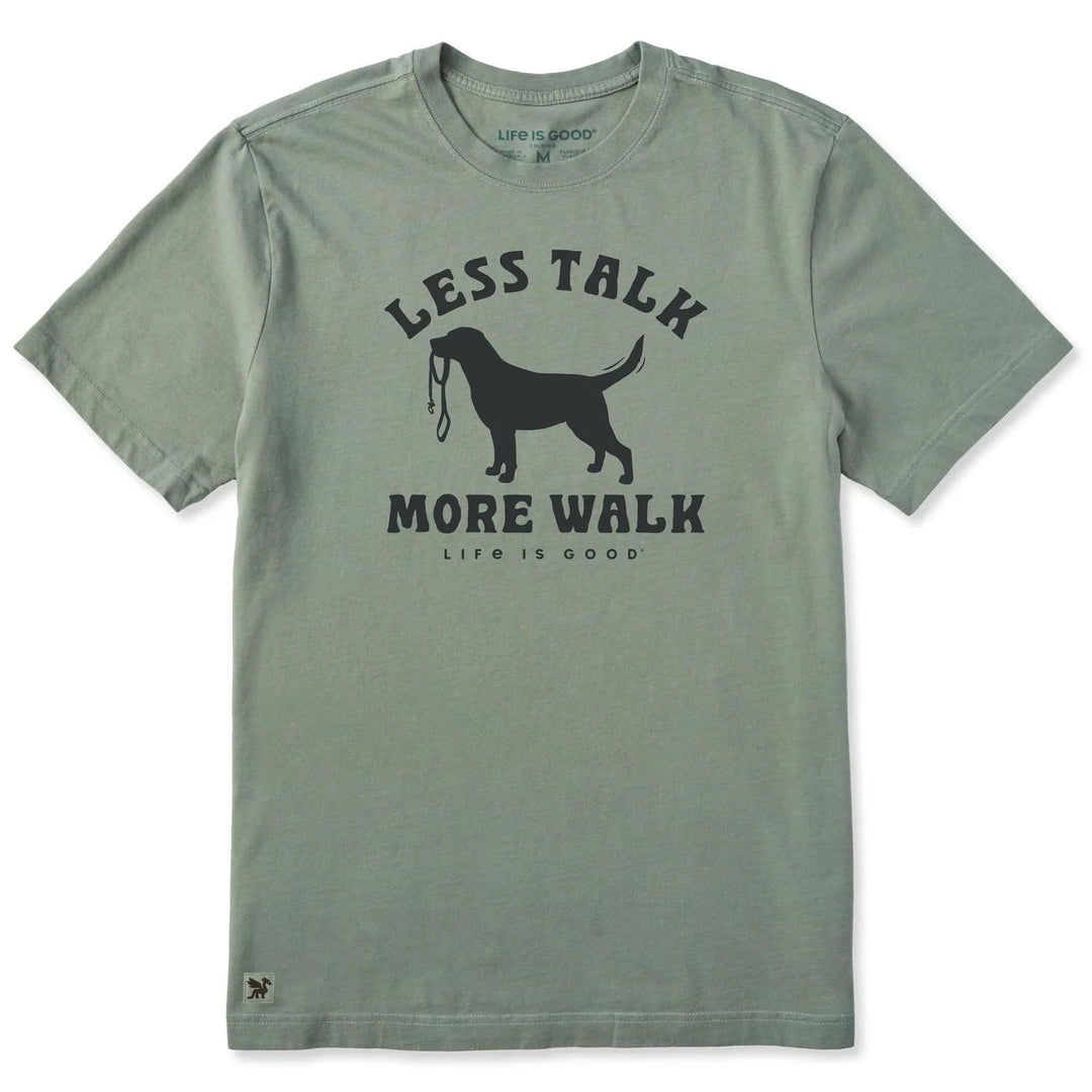 Life is Good Men's Less Talk More Walk Leash Short Sleeve Crusher-LITE Tee Life is Good Men's Less Talk More Walk Leash Short Sleeve Crusher-LITE Tee