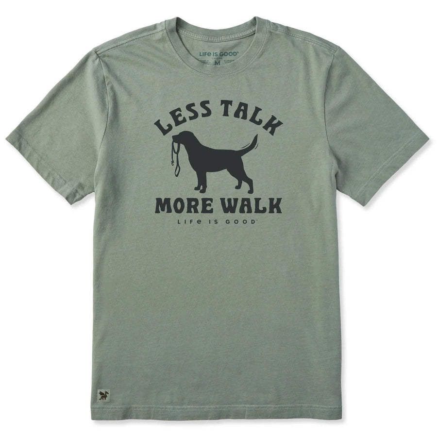 Life is Good Men's Less Talk More Walk Leash Short Sleeve Crusher-LITE Tee Life is Good Men's Less Talk More Walk Leash Short Sleeve Crusher-LITE Tee