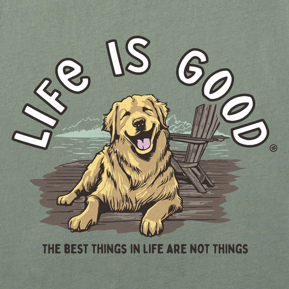 Life is Good Men's Short Sleeve Tee Best Things Golden Dock Life is Good Men's Short Sleeve Tee Best Things Golden Dock