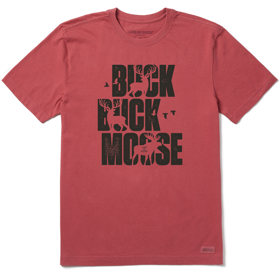 Life is Good Men's Typeout Buck Buck Moose Bold Crusher-LITE Tee Life is Good Men's Typeout Buck Buck Moose Bold Crusher-LITE Tee