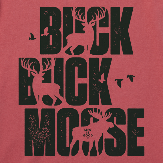 Life is Good Men's Typeout Buck Buck Moose Bold Crusher-LITE Tee Life is Good Men's Typeout Buck Buck Moose Bold Crusher-LITE Tee