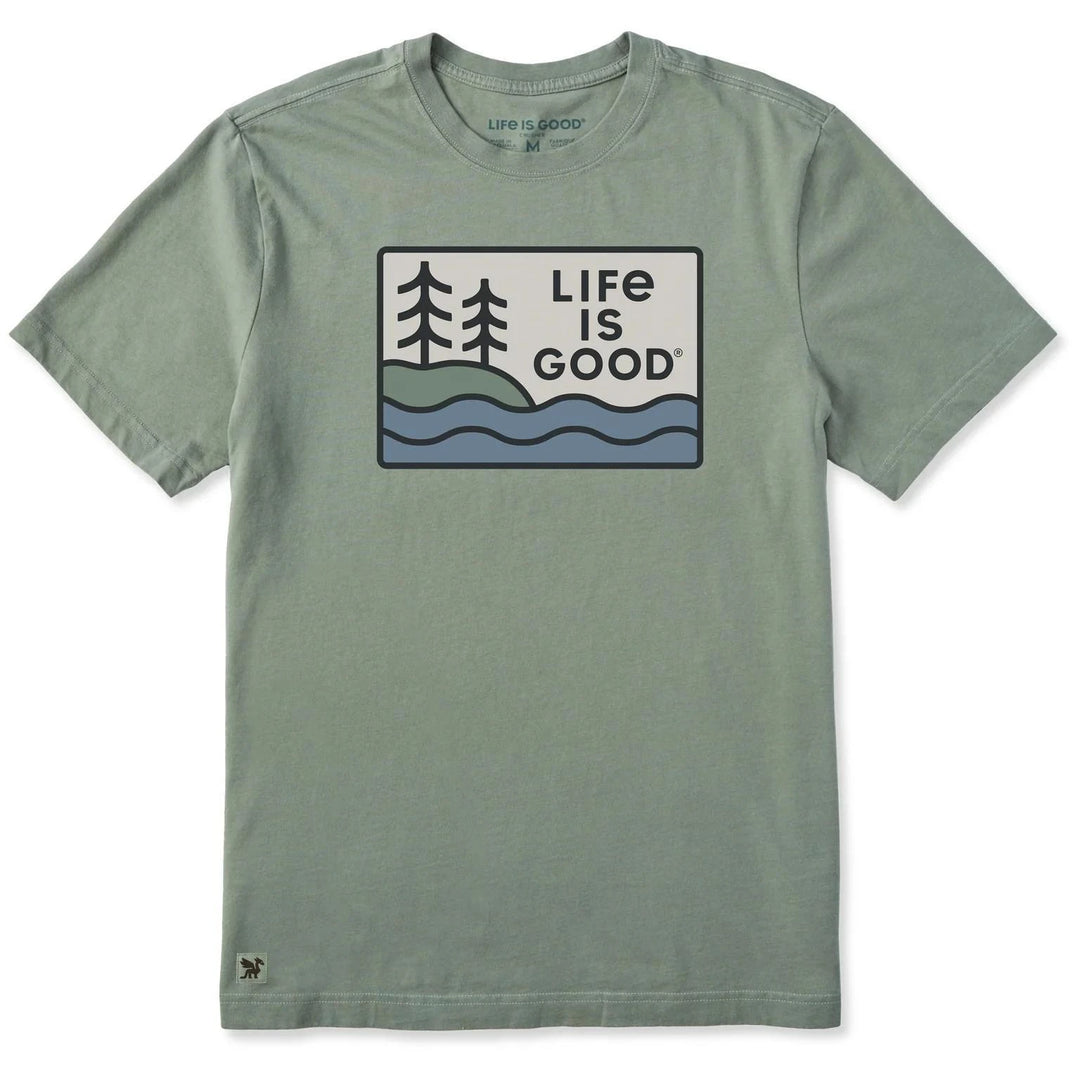 Life is Good Men's Waves & Pines Short Sleeve Crusher Tee Life is Good Men's Waves & Pines Short Sleeve Crusher Tee