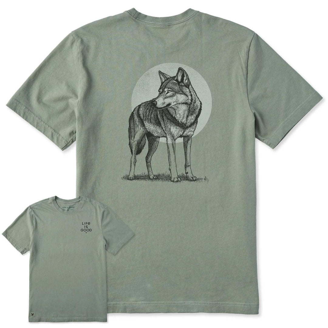 Life is Good Men's Wolf Moon Short Sleeve Crusher Tee Life is Good Men's Wolf Moon Short Sleeve Crusher Tee