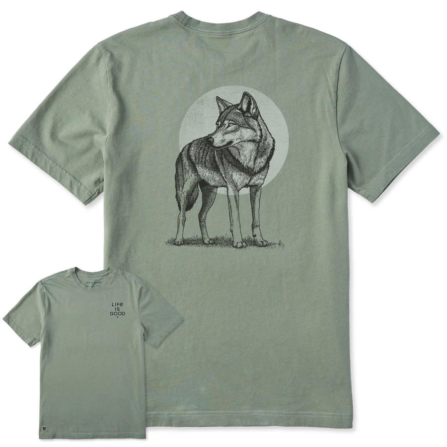 Life is Good Men's Wolf Moon Short Sleeve Crusher Tee Life is Good Men's Wolf Moon Short Sleeve Crusher Tee