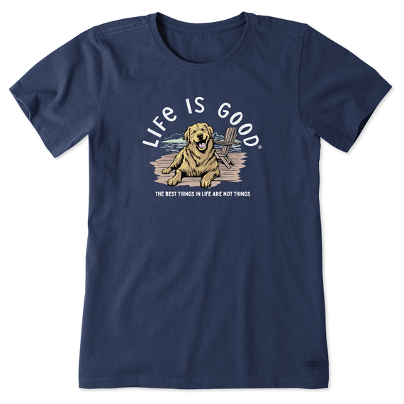 Life is Good Women's Best Things Golden Dock Crusher Tee Life is Good Women's Best Things Golden Dock Crusher Tee