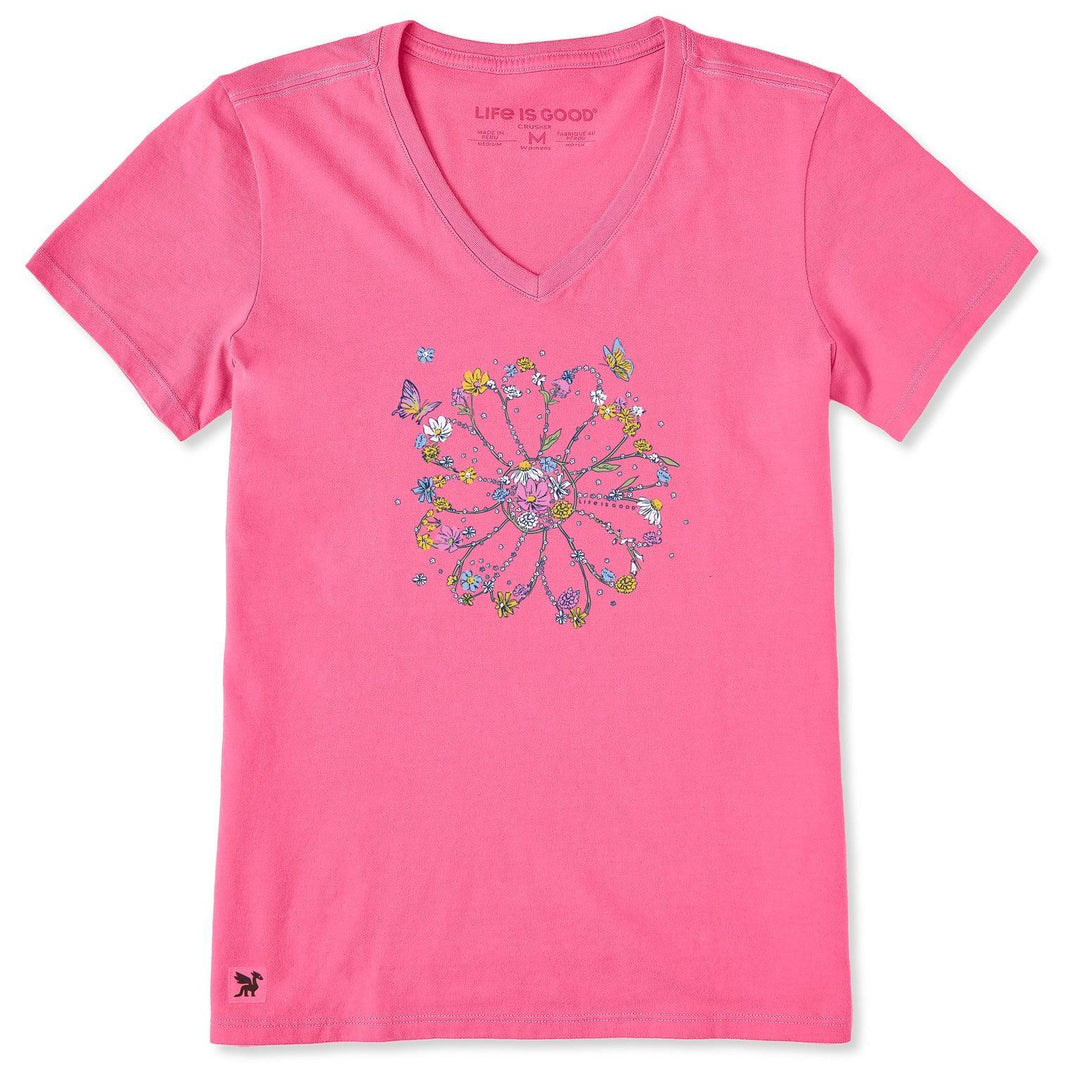Life is Good Women's Blooming Daisy Wildflower Short Sleeve Crusher Vee Life is Good Women's Blooming Daisy Wildflower Short Sleeve Crusher Vee