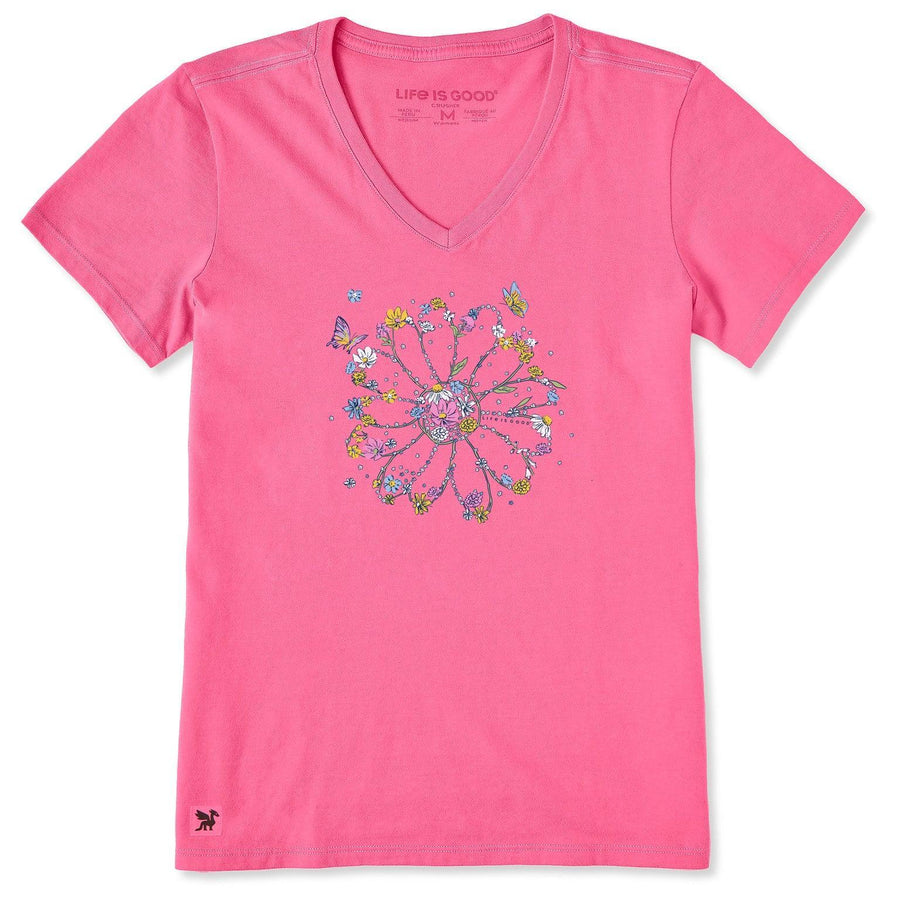 Life is Good Women's Blooming Daisy Wildflower Short Sleeve Crusher Vee Life is Good Women's Blooming Daisy Wildflower Short Sleeve Crusher Vee