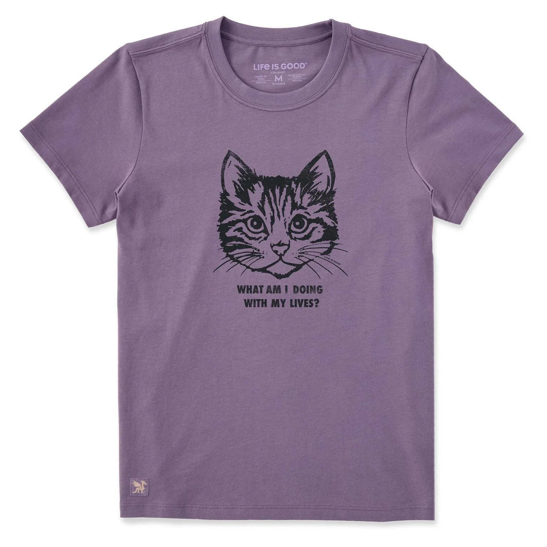 Life is Good Women's Cat Lives Short Sleeve Crusher-LITE Tee Life is Good Women's Cat Lives Short Sleeve Crusher-LITE Tee