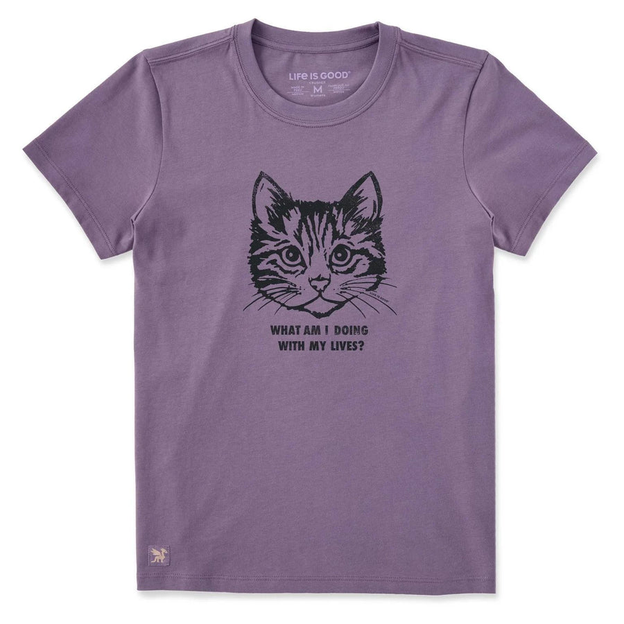 Life is Good Women's Cat Lives Short Sleeve Crusher-LITE Tee Life is Good Women's Cat Lives Short Sleeve Crusher-LITE Tee