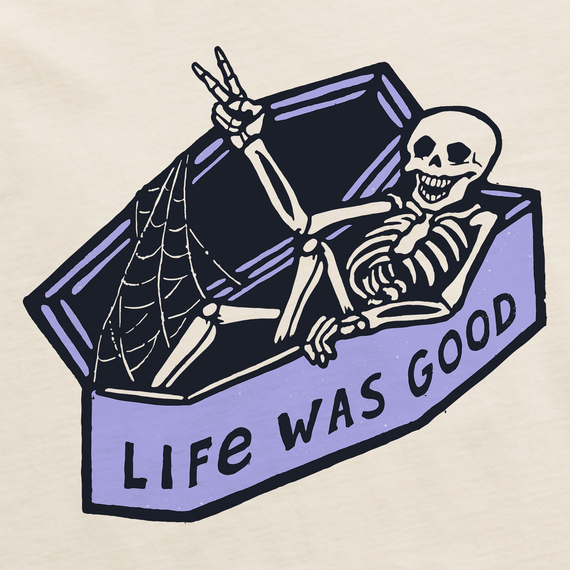 Life is Good Women's Crusher Boxy T-Shirt |  Life Was Good Skeleton