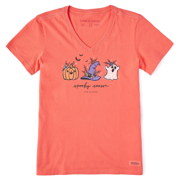 Life is Good Women's Crusher T-Shirt | Spooky Season Doodles