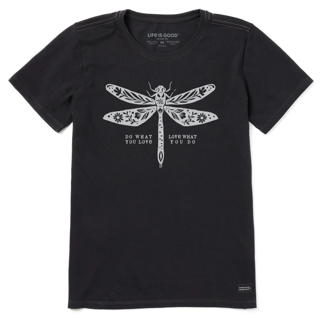 Life is Good Women's Do What You Love Dragonfly Floral Short Sleeve Crusher-LITE Tee Life is Good Women's Do What You Love Dragonfly Floral Short Sleeve Crusher-LITE Tee