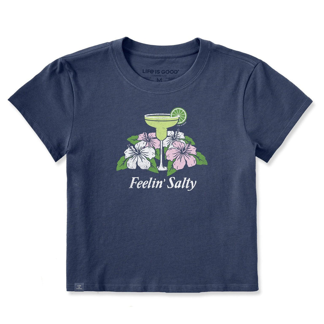 Life is Good Women's Feelin' Salty Margarita Crusher-LITE Shrunken Tee Life is Good Women's Feelin' Salty Margarita Crusher-LITE Shrunken Tee