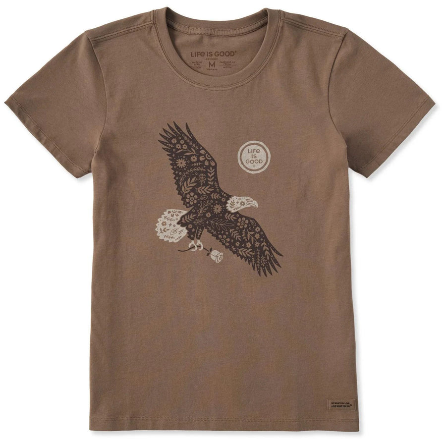 Life is Good Women's Floral Eagle With Rose Short Sleeve Crusher-LITE Tee Life is Good Women's Floral Eagle With Rose Short Sleeve Crusher-LITE Tee