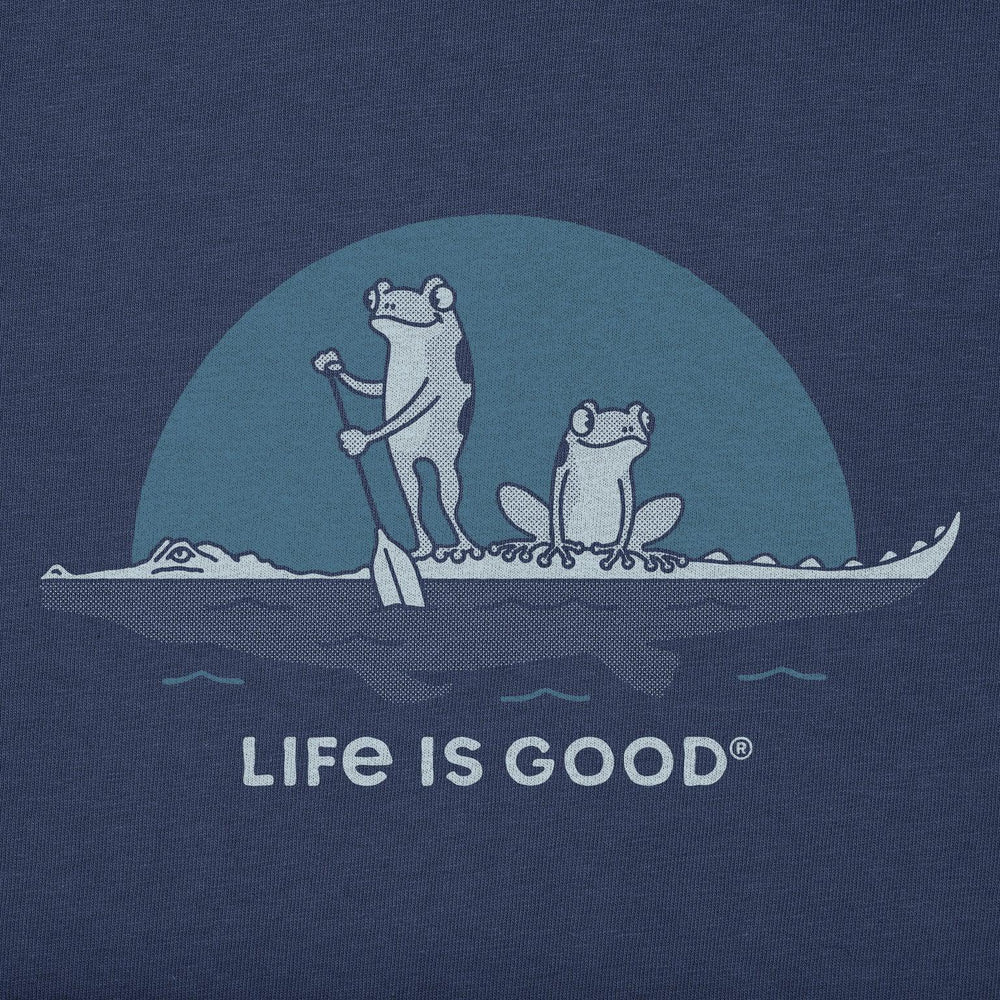 Life is Good Women's Frogs on a Croc Long Sleeve Crusher Vee Life is Good Women's Frogs on a Croc Long Sleeve Crusher Vee