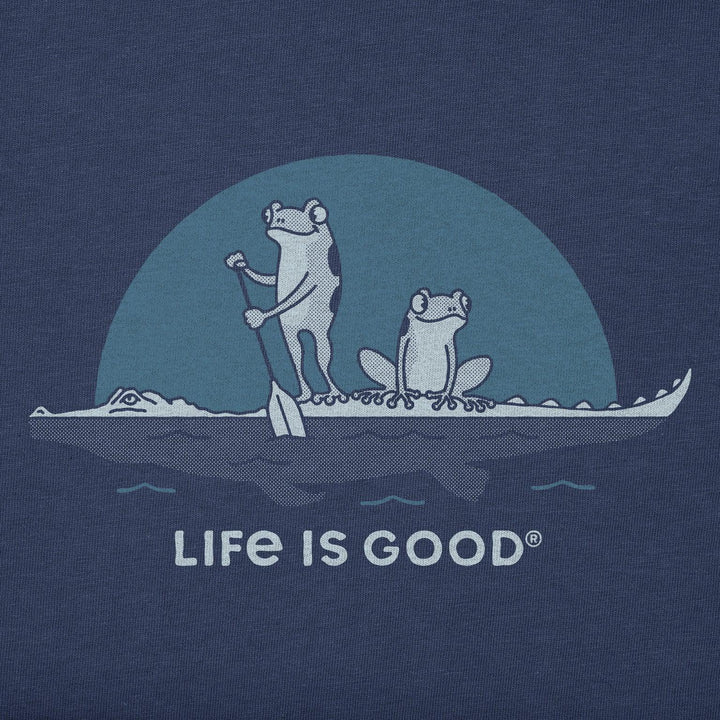 Life is Good Women's Frogs on a Croc Long Sleeve Crusher Vee Life is Good Women's Frogs on a Croc Long Sleeve Crusher Vee