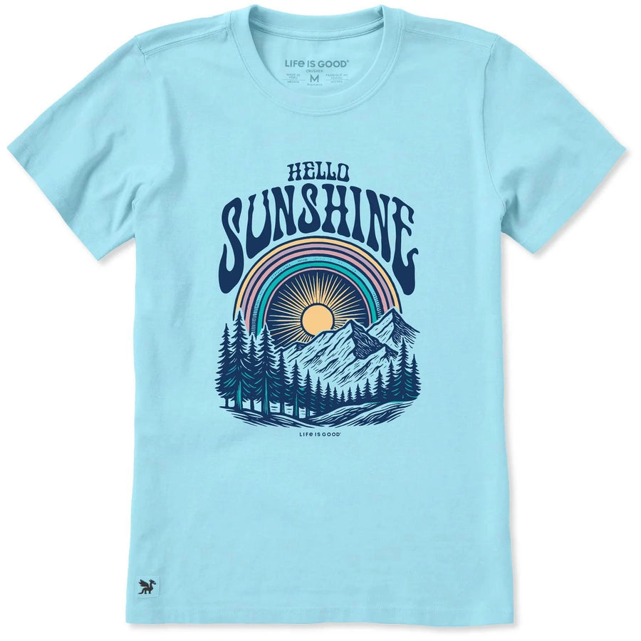 Life is Good Women's Hello Sunshine Mountain Glow Short Sleeve Crusher Tee Life is Good Women's Hello Sunshine Mountain Glow Short Sleeve Crusher Tee