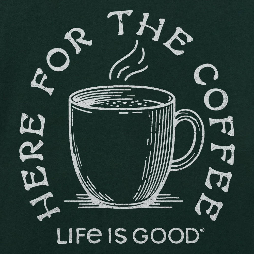 Life is Good Women's Here for the Coffee Long Sleeve Crusher Vee Life is Good Women's Here for the Coffee Long Sleeve Crusher Vee